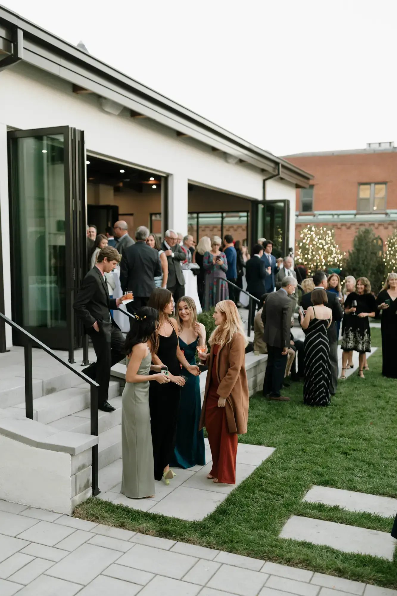 guests outside event center