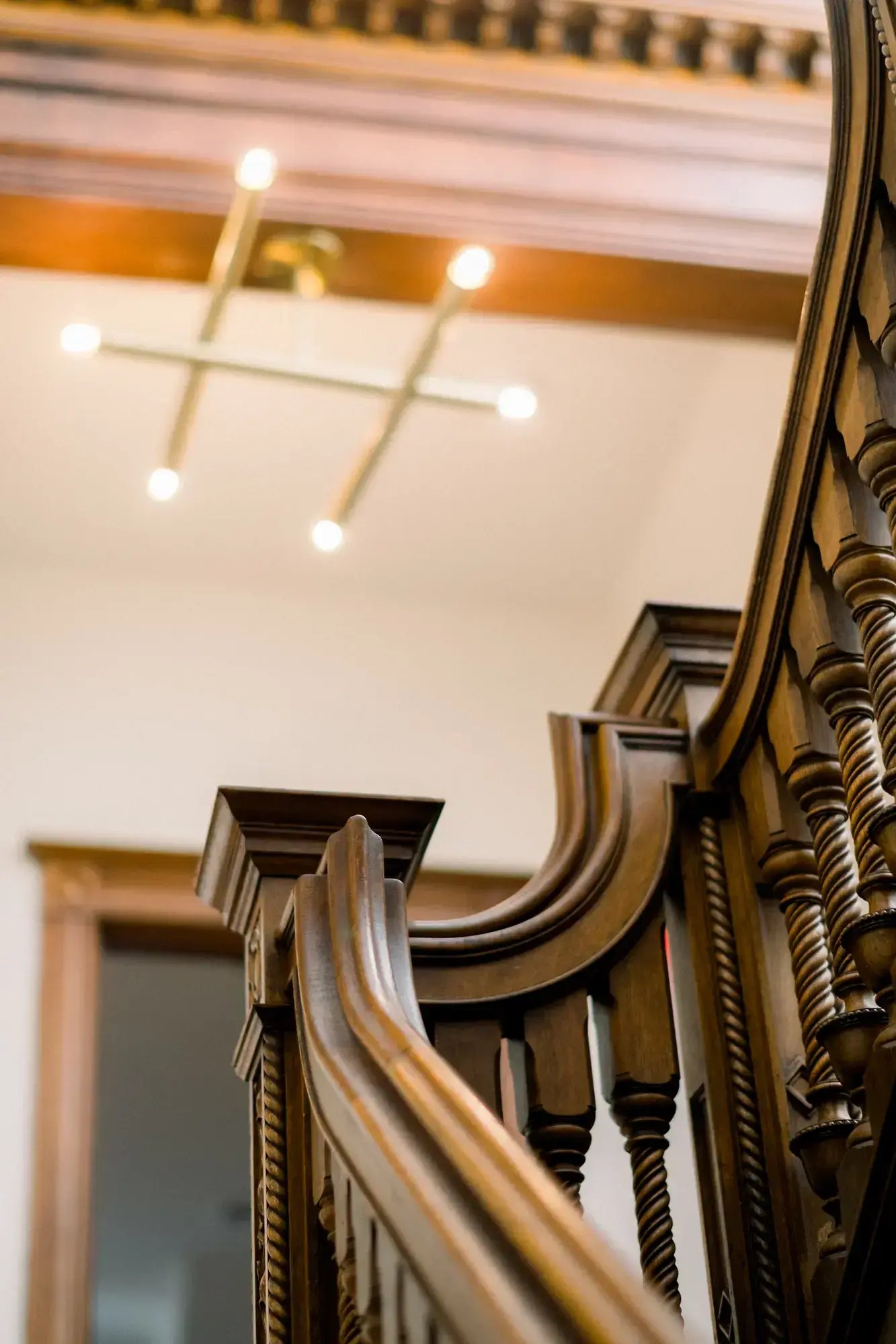 stairwell chandelier