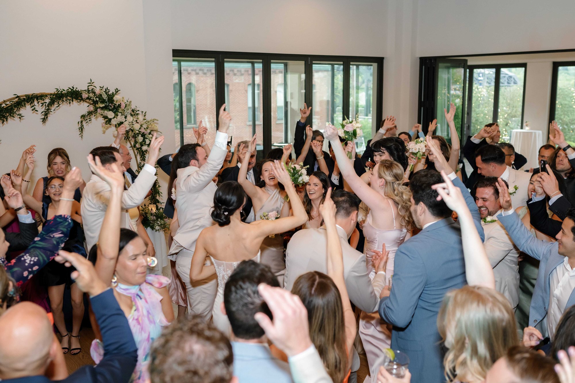 weddings guests dancing